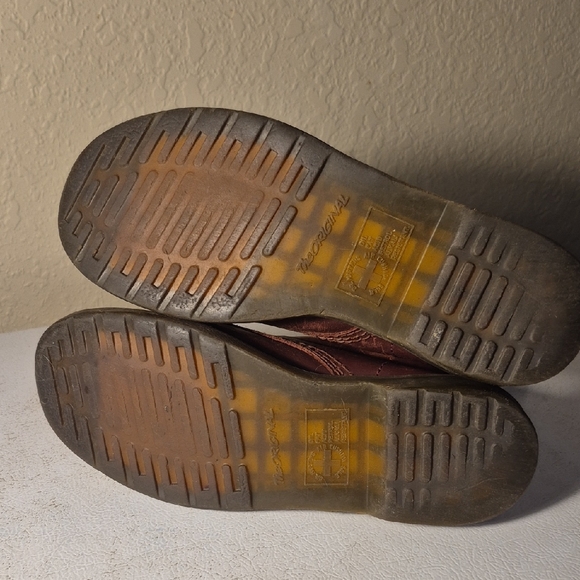 Dr. Martens Distressed Brown Leather Boots - Picture 5 of 10